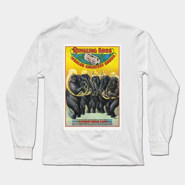 Ringling Brothers USA 1899 Vintage Poster Long Sleeve T-Shirt by vintagetreasure